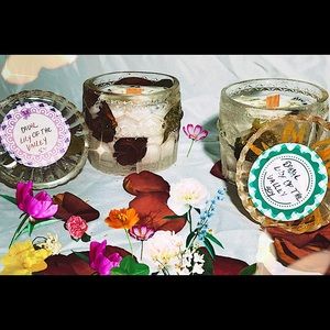 Lily of the valley soil candles